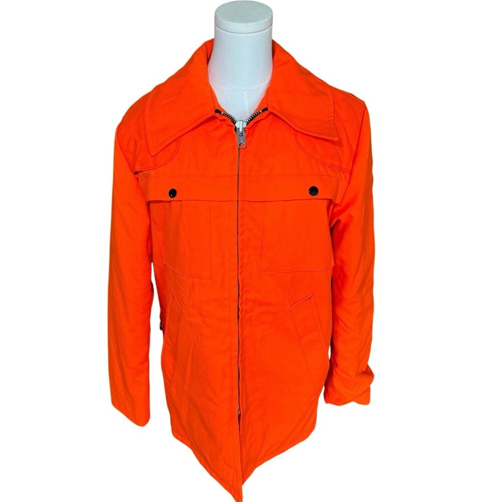 Vintage Monterey Club Sportswear Hunting Work Jacket Orange USA Mens 38